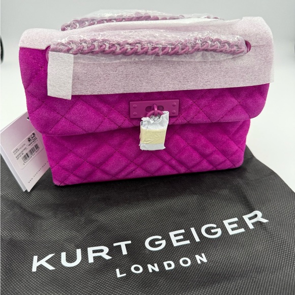 Kurt Geiger Handbags - Kurt Geiger Pink Quilted The Brixton Bag